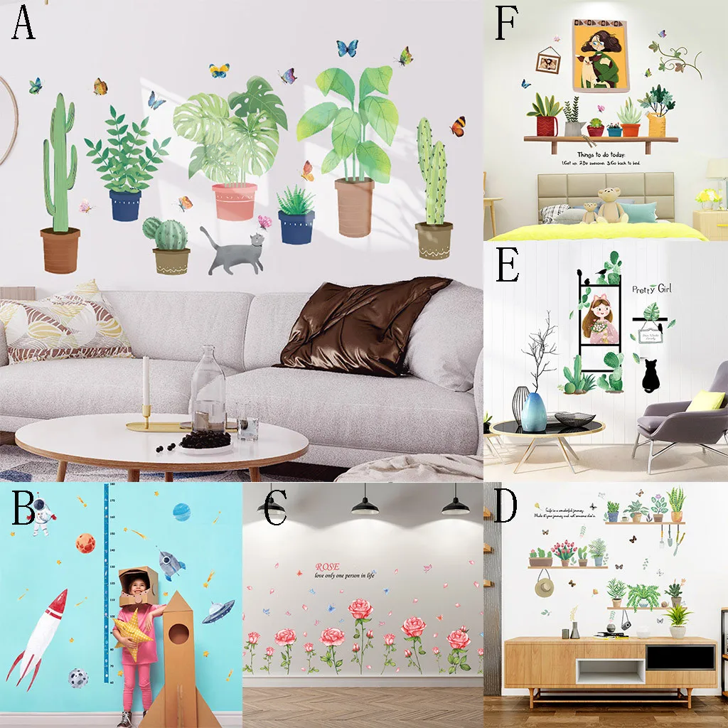 

3D Wall Stickers Inkjet Removable Wall Stickers Home Children's Room Interior Wall Stickers Muurstickers Voor Kinderen Kamers