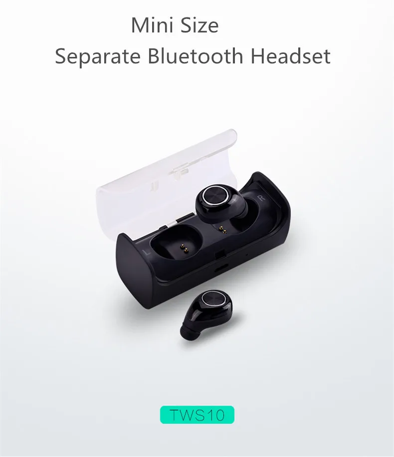 Ersuki двойные Bluetooth наушники TWS10 настоящие беспроводные мини наушники в ухо стерео гарнитура наушники с зарядным гнездом для телефонов