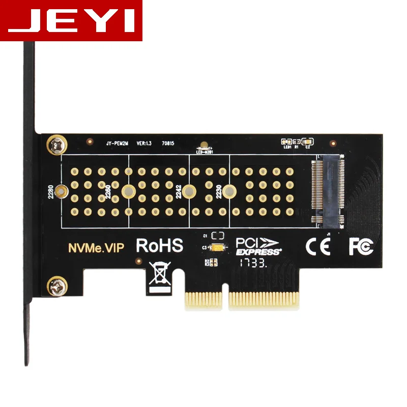 Адаптер JEYI SK4 Plus M.2 NVMe SSD NGFF на PCIE X4 интерфейсная карта M Key поддержка PCI Express 3 0x4 2230 2280