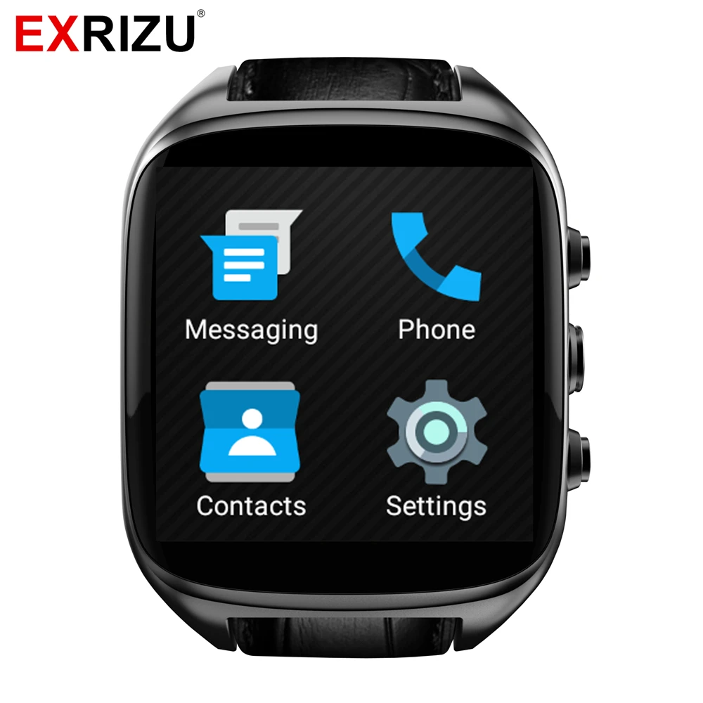 

EXRIZU X01S Smart Watch MTK6572 Dual Core 1.3GHz Android 5.1 1.54inch 2.0MP Camera 3G SIM Smartwatch Phone GPS Gravity Pedometer