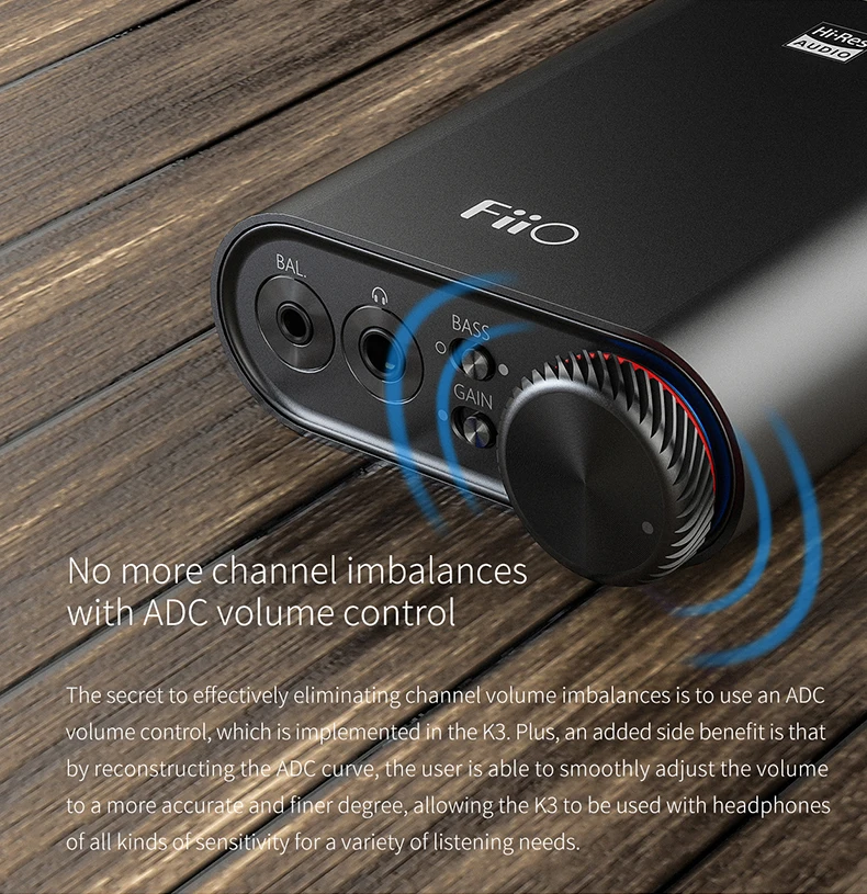 FiiO K3 портативный усилитель для наушников DSD USB DAC для ПК, поддержка коаксиального/оптического/2,5 баланса