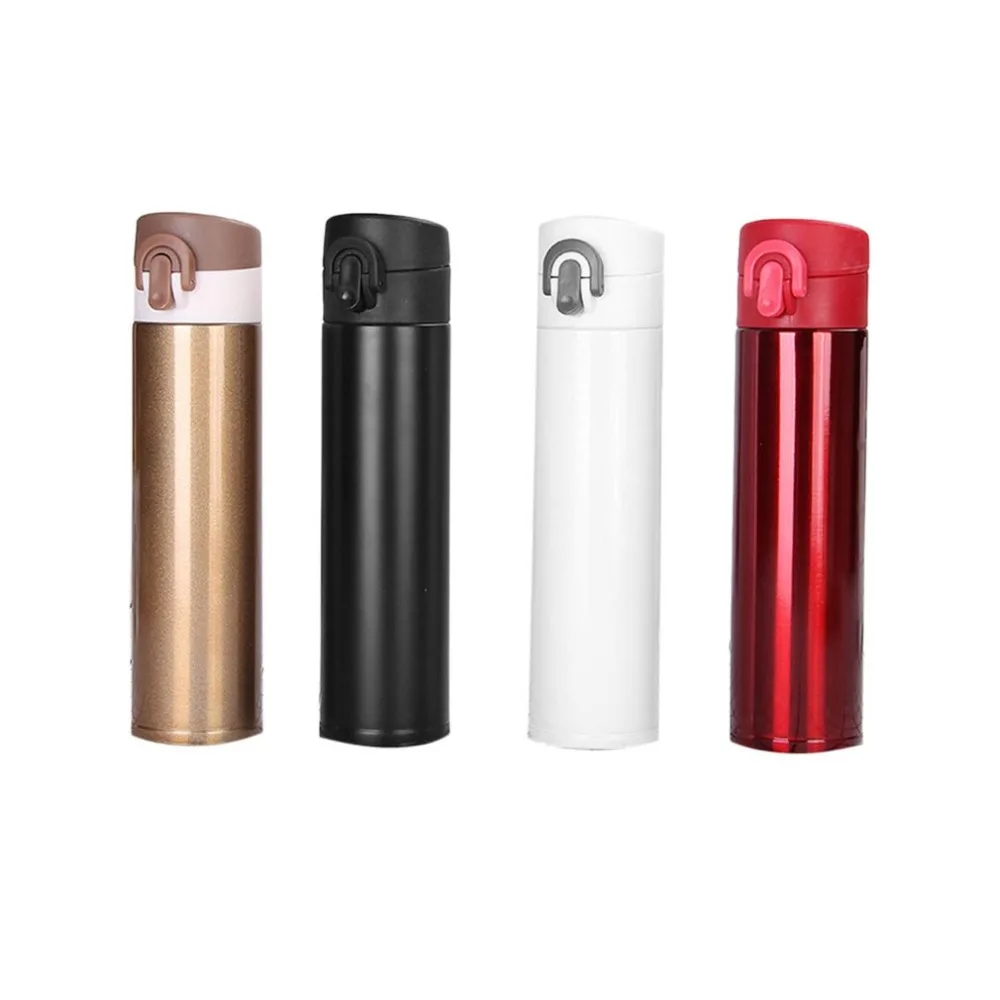 

400ml Vacuum Stainless Steel Water Bottle Drinking Insulation Warming Keep Pot botella de agua Solid Color Simple Drinkware Gift