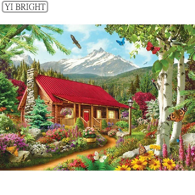 

5D DIY Diamond Embroidery Landscape Diamond Painting Full square Drill Rhinestone Hobby Handmade Mosaic Decoration Home XY1