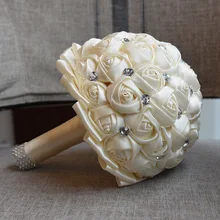 AYiCuthia роза Свадебный букет кристалл букет свадебные аксессуары невесты Искусственный Свадебные цветы Свадебные букеты S50