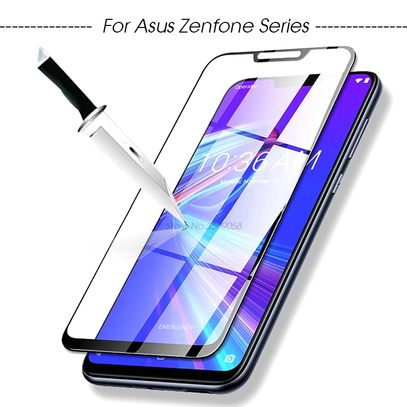 Защитное стекло закаленное для asus zenfone max pro m2 zb631kl zb633kl zen fone m1 zb601kl zb556kl|Защитные