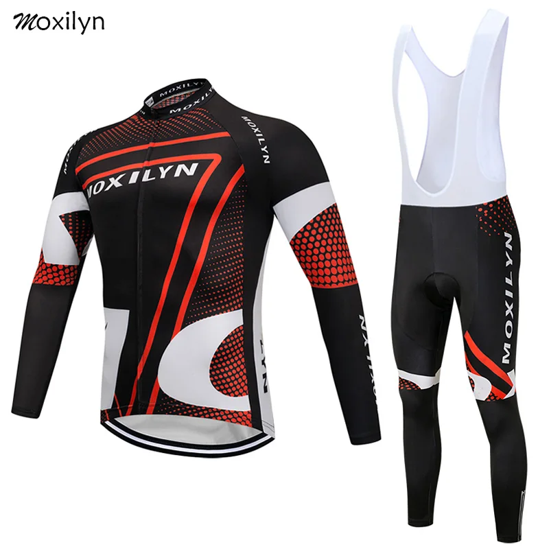 Moxilyn зимний термальный флисовый комплект для велоспорта Ropa Ciclismo Invierno Hombre Roupa Ciclismo велосипедная одежда красный костюм