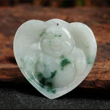 Подлинная Бирма yu Будда кулон в форме сердца женские модели