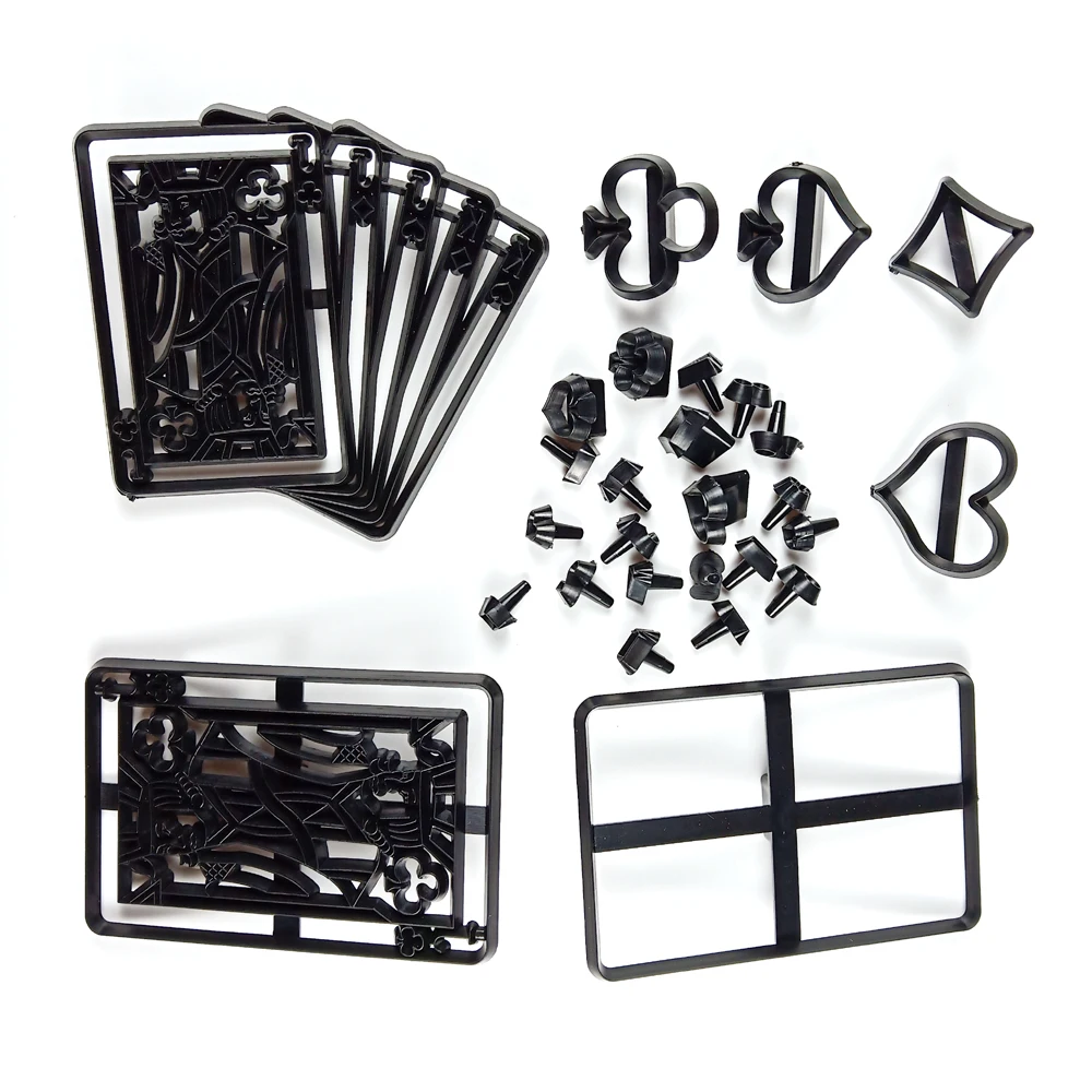 28 шт./компл. Poker Card резак для печенья пластиковый кекс Sugarcraft Fondant Cutter Set Cake Cutting Mold