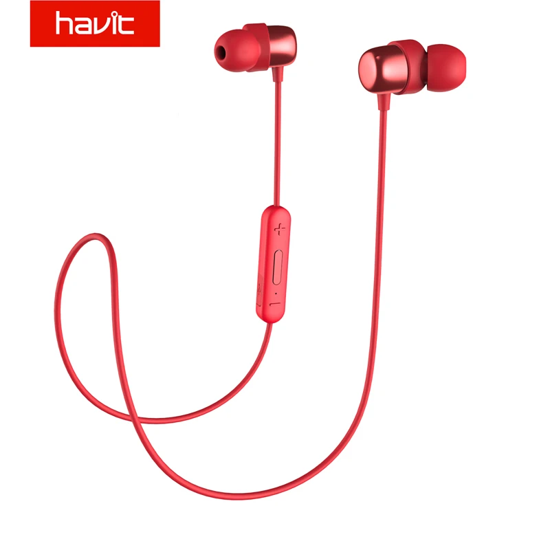 Online HAVIT HV Auricolare Bluetooth V4.2 IPX5 Sweatproof Sport Trasduttore Auricolare Impermeabile Auricolari Bluetooth Stereo Auricolari con Microfono I39