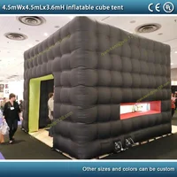 4.5mx4.5mx3.6mH Inflatable cube tent inflatable trade show tent Inflatable exhibition tent cover marquee Inflatable party tent 1