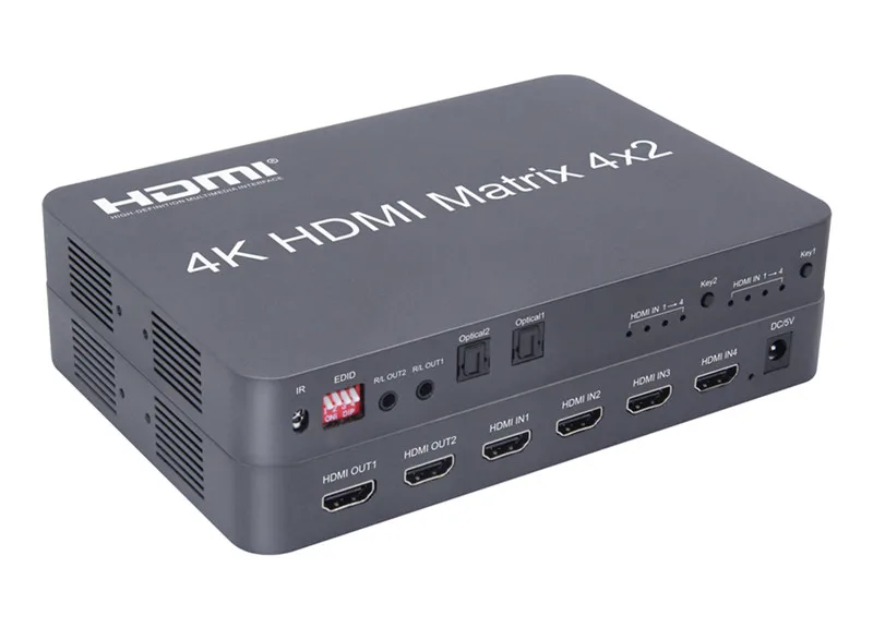 1080 P 3D 4 К * 2 К 4x2 HDMI матричный коммутатор разветвитель V1.4, EDID RC Управление, LPCM/DTS/Dolby-AC3 для xbox DVD PS34 Бесплатная доставка