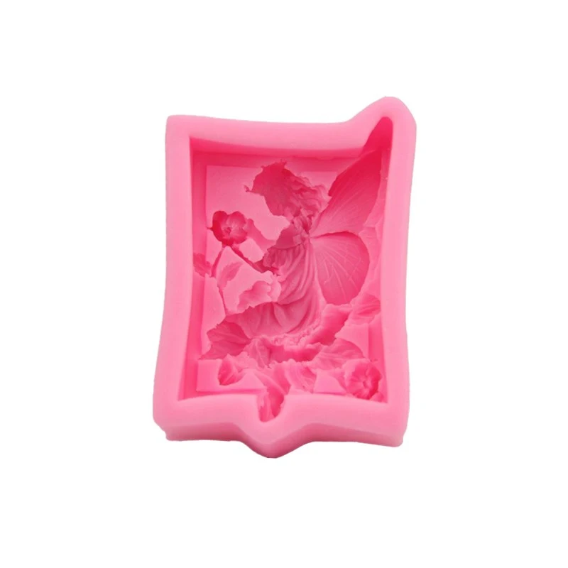 Square Silicone Soap Mold Flower Fairy Cake Decorating Tools Handmade Soap Making Mould Candle Silicone Mould Crafts silicone mold soap molds