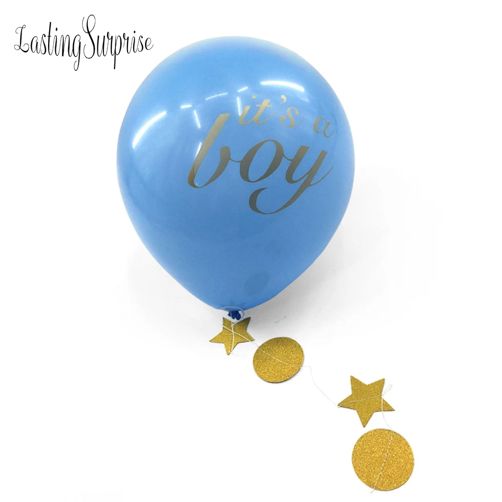 10 шт воздушный шар для детей с золотым блеском блестящие написано его девушка это мальчик с принтом светло-розовый синий черный воздушные шары ко дню рождения