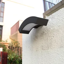 Ip54 Ac220v черный настенные светильники светодиодные современный творческий, современный декор сад заборы открытый Arcuation круговой настенный светильник