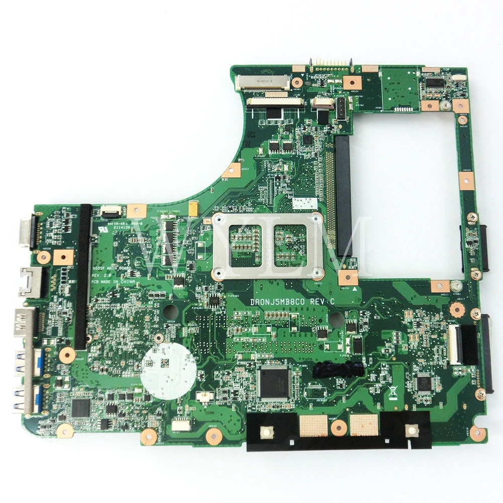 N55SF материнская плата PGA989 HM65 REV2.0 для ASUS N55S N55SL Материнская ноутбука