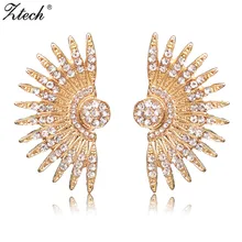 ZTech Роскошные элегантные маленькие Кристалл push-сзади Классический Модные украшения Винтаж Серьги-гвоздики для Для женщин дружбы подарки для девочек