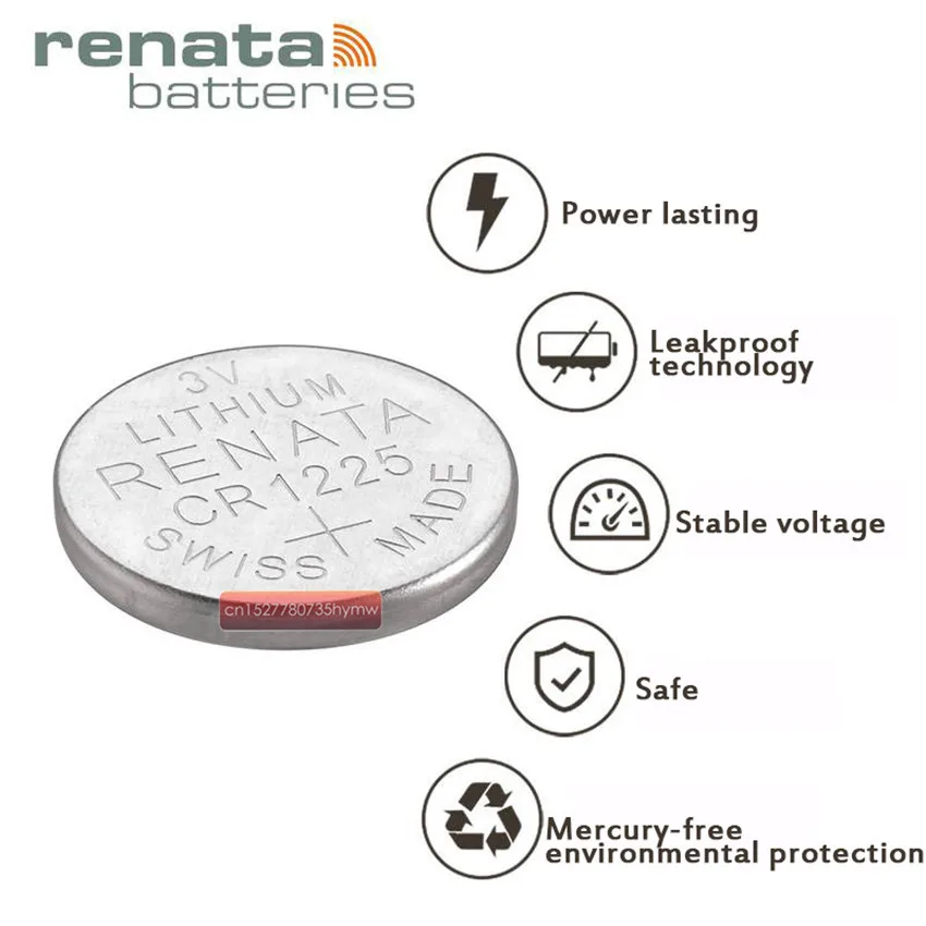 Комплект из 2 предметов Рената литий Батарея CR1225 3V% 100 бренд renata 1225 Батарея
