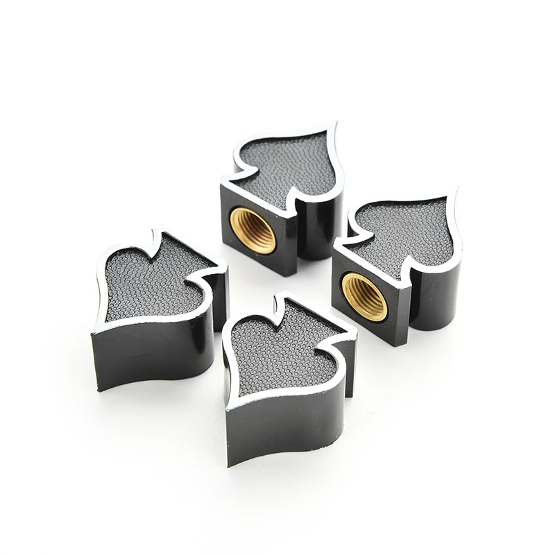 

4Pcs/1Lot Car Bicycle Tire Valve Cap Wheel Rims Black New Universal Heart Car Tyre Air Valve Caps