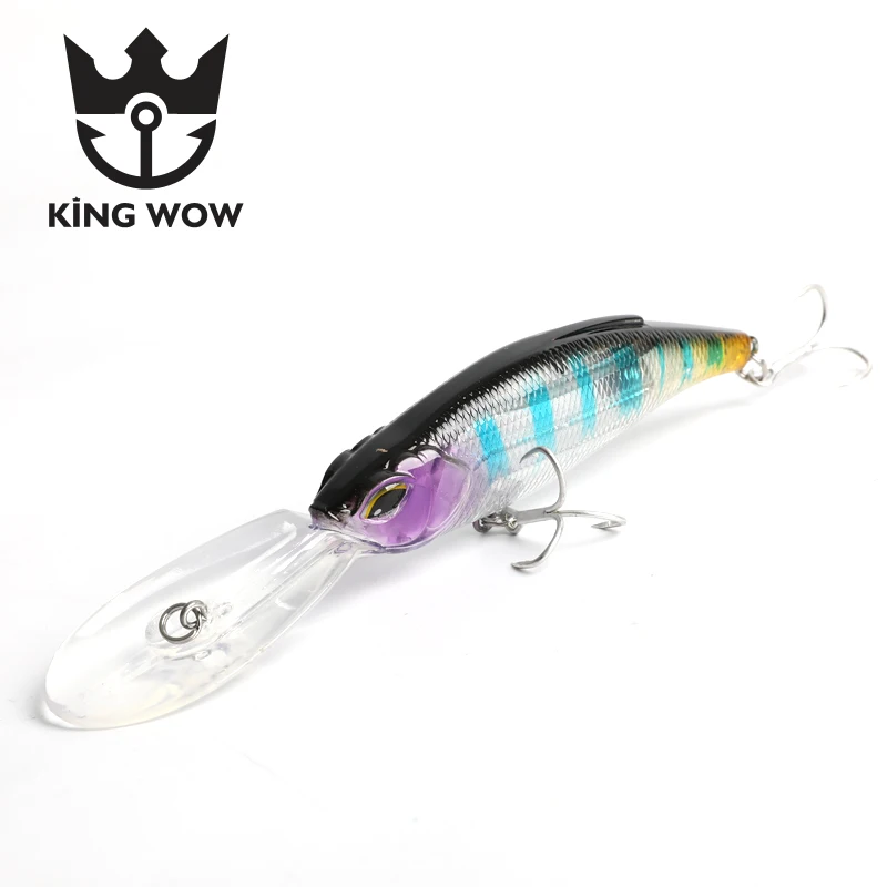 Fishing Lure Rattle Wobbler 140mm 15g Slow Floating Minnow Crankbait Bass Pike Bait Fishing Tackle Long Casting Hard Bait