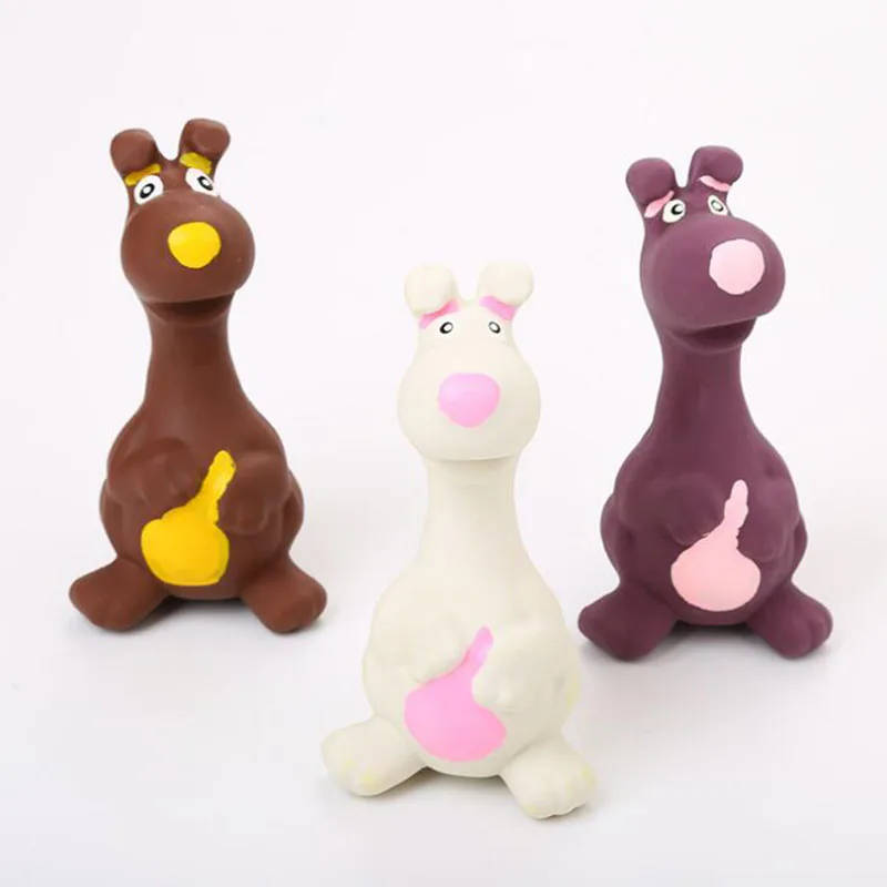 

Funny Dog Shape Dog Toys Latex Molars Squeaky Gifts For Dogs Fun Interactive 3 Colors Puppy Chew Interactive Toys