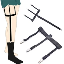 Многофункциональный двойного назначения рубашка без застежки клип доказательства носки черный ремешок чулок подвязки нескользящей фиксацией зажимов