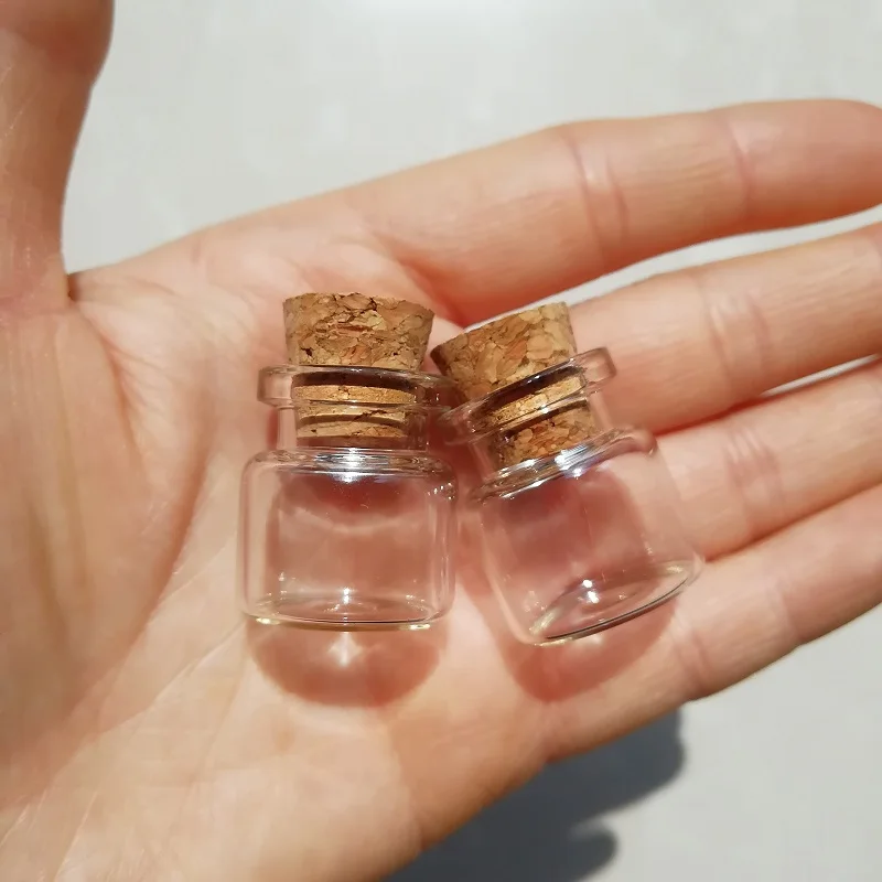 200 X 4cc Mini Cork Glass Bottle for Liquid Sample Jar 22*25mm
