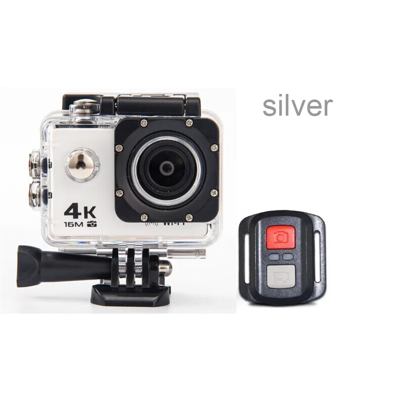 WHITE Ультра HD экшн-камера с 4 k/30fps 1080 p/60fps EIS WiFi 2," 170D 30 M Водонепроницаемый на шлем для спортивной камеры камера для записи видео - Цвет: WHITE