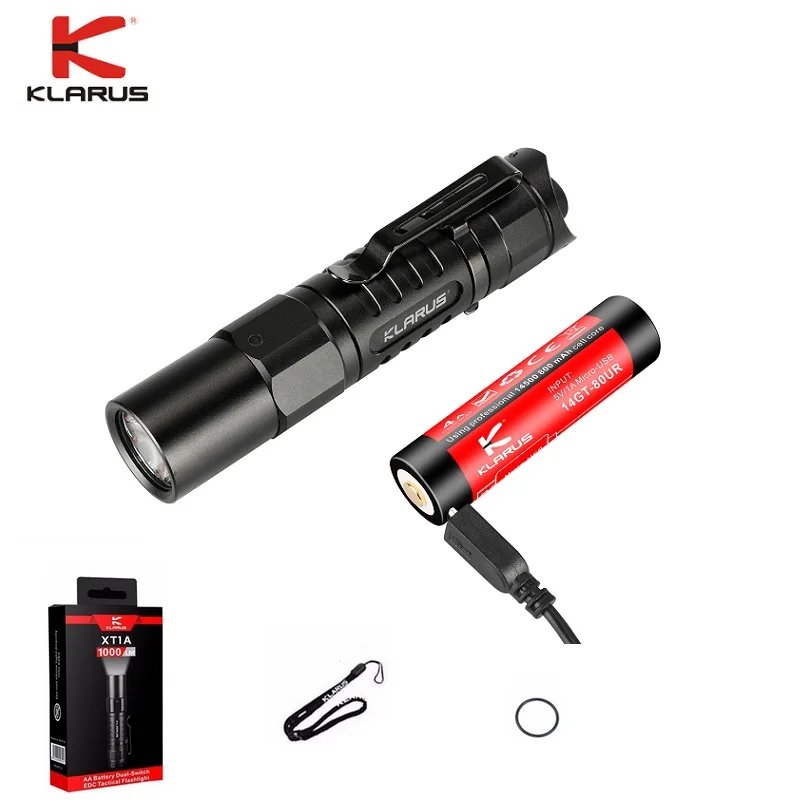  Klarus XT1A LED Flashlight CREE XP-L HD V6 1000 lumens Tactical Flashlight Compact Handheld Torch w - 32916319930