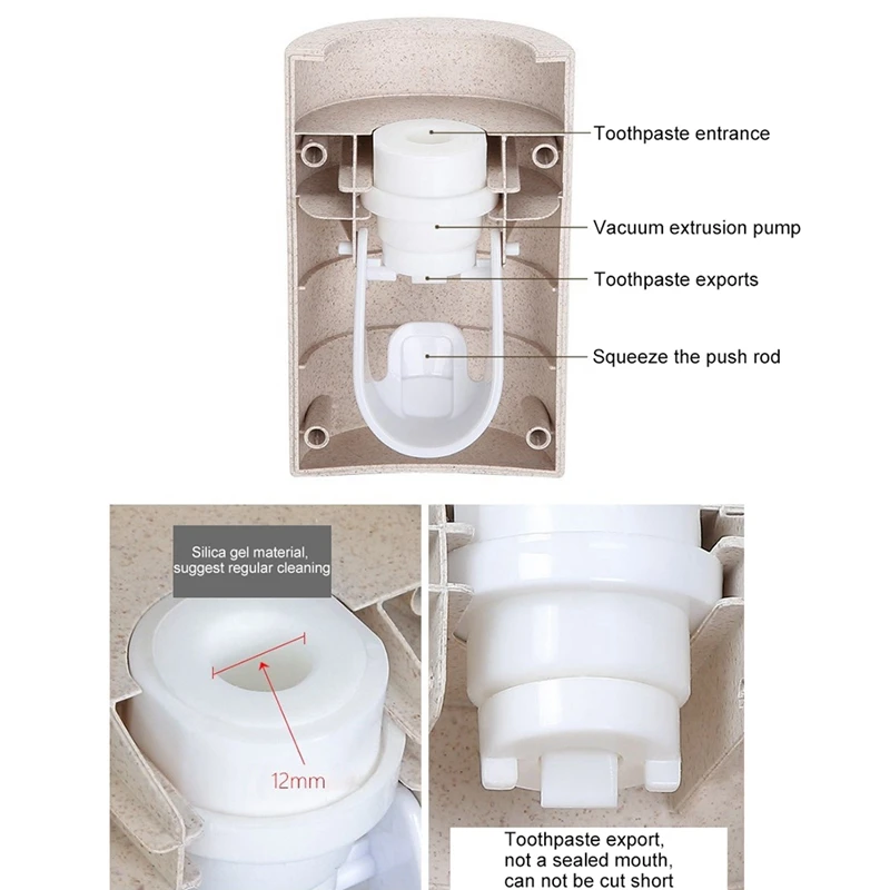 Креативные автоматические соковыжималки для зубной пасты, пшеничная соломенная паста, диспенсер для зубной пасты, держатель для зубных щеток