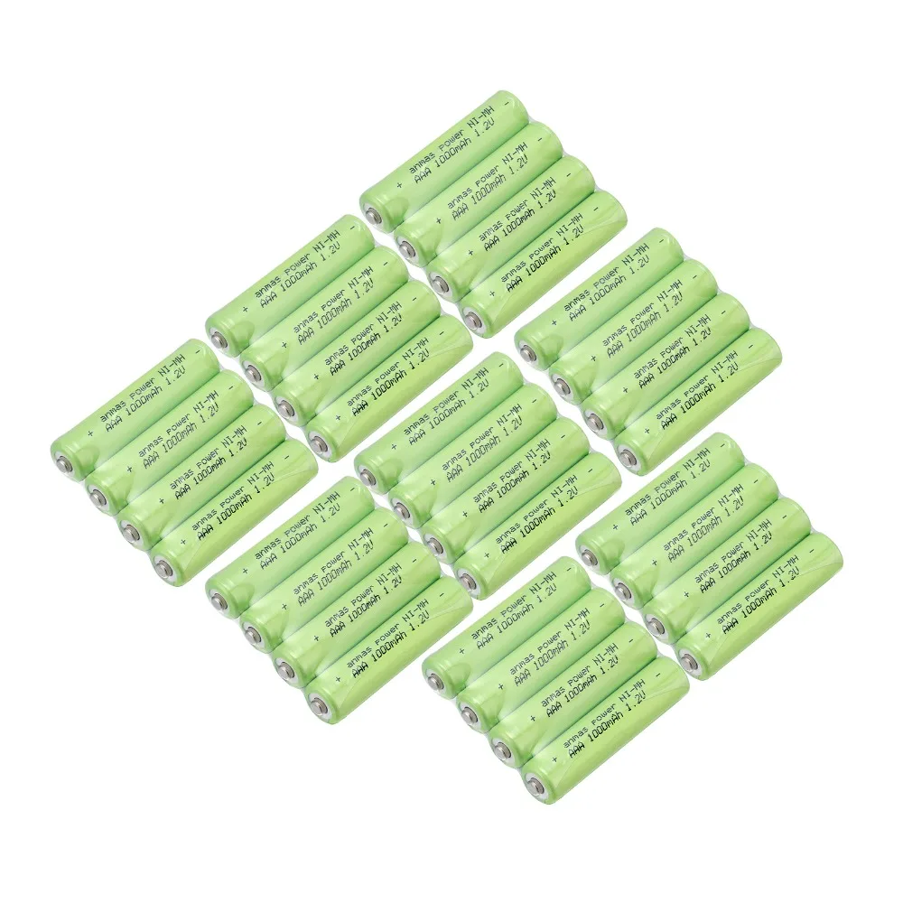 Аккумуляторная батарея Anmas 36 шт./Лот 1 2 в 1000 мАч|1000mah aaa|ni-mh aaa 1.2vaaa 1.2v |