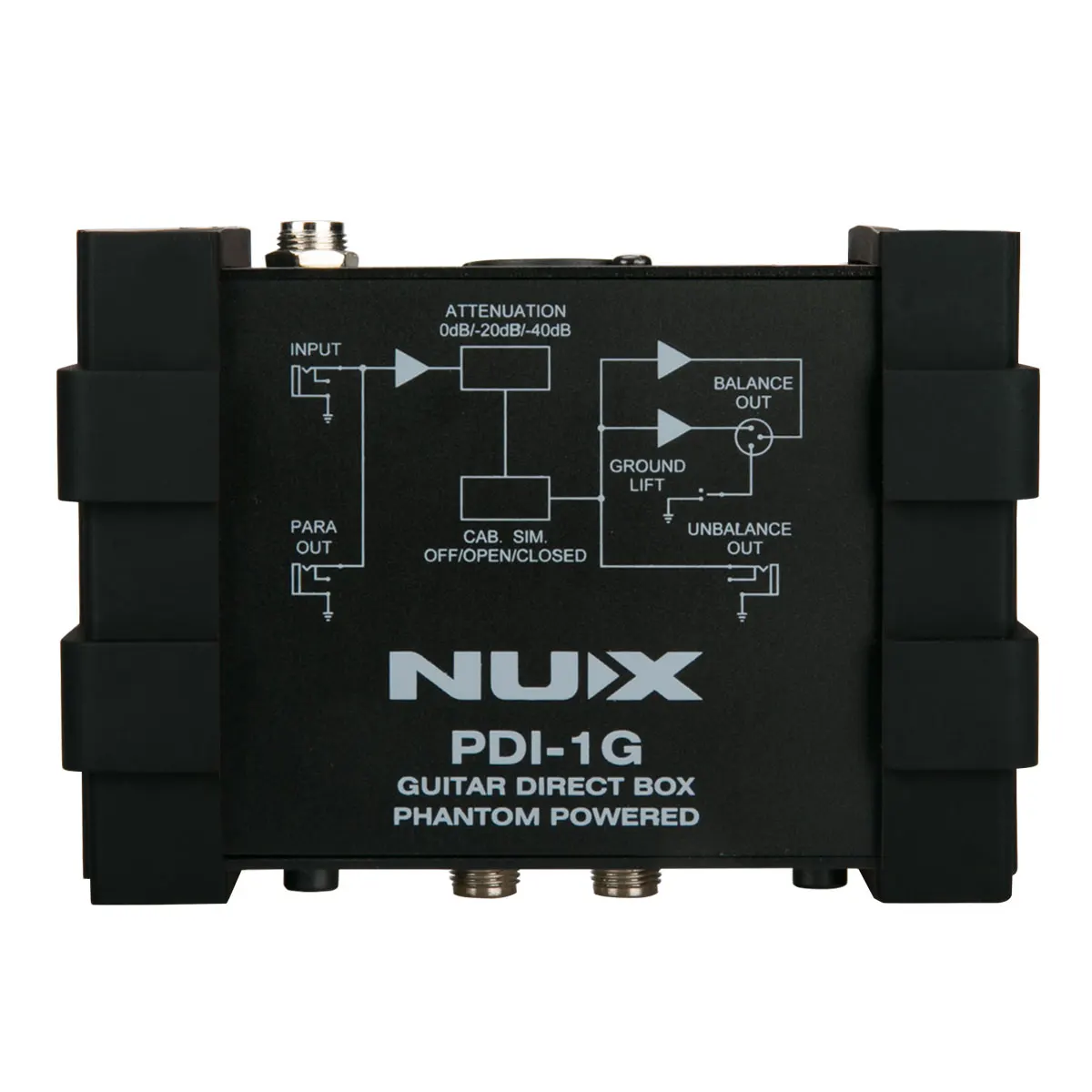 NUX PDI-1G DI Box Гитара прямого впрыска Phantom power Box аудио микшер Para Out наземный Лифт компактный дизайн - Цвет: Black