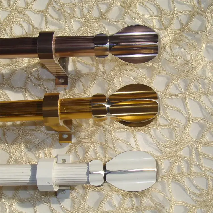 Thick aluminum curtain rod curtain rail track single pole double pole