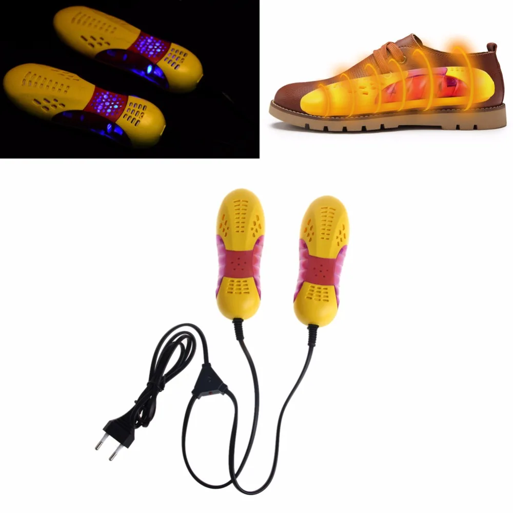 EYKOSI желтый 220 В 10 Вт ЕС штекер в форме гоночного автомобиля свет Voilet сушилка для обуви запах нагреватель с дезодорантом для обуви ботинок нагреватель