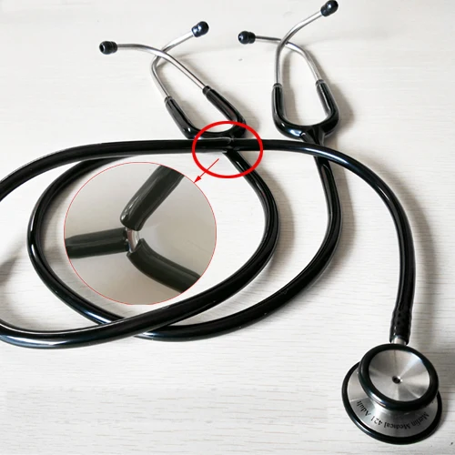 Diagnostic dual head stethoscope stainless steel cardiology stethoscope deluxe estetoscopio for teaching use 500x500