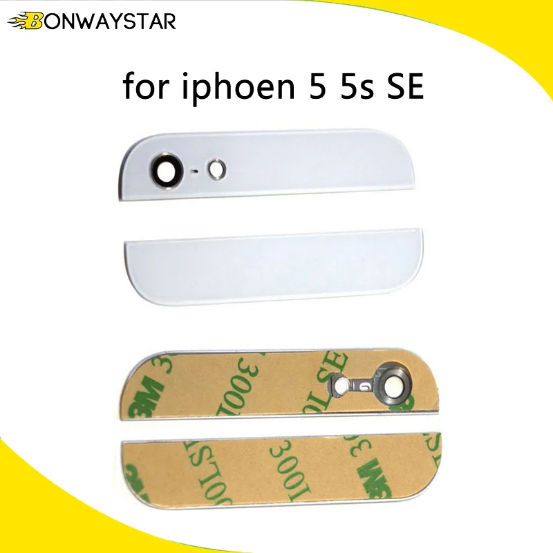 

Back Cover Glass Rear Housing For iPhone 5 5S SE Assemble Housing Top&Bottom up down Replacement Parts with Camera Flash Lens
