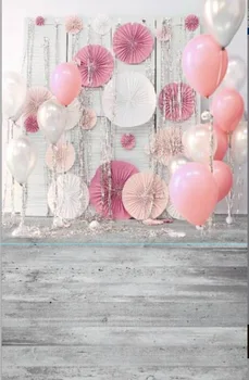 

Pink Baby Shower Flowers Backgrounds Vinyl cloth High quality Computer printed newborn babys backdrop