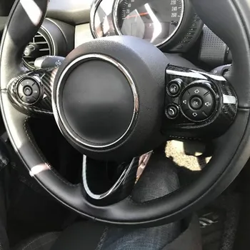 炭素繊維車のステアリングホイールのためのトリムカバーフレームステアリングホイールパネルステッカーインテリアフォードマスタング2015 +