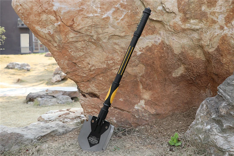CHANGLIN Multifunctional Camping Shove Military Portable Folding Survival Spade Trowel Dibble Pick Emergency Garden Outdoor Tool
