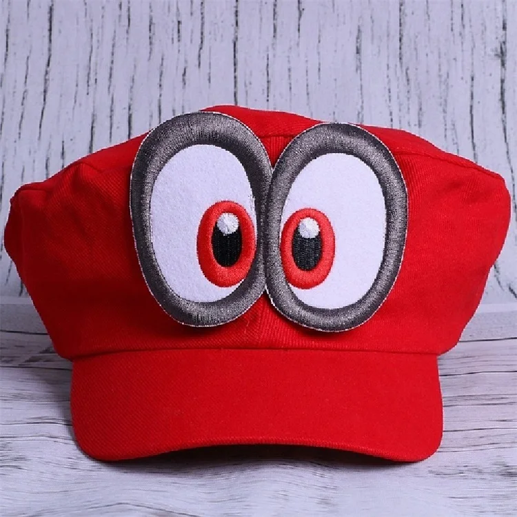 Game Super Mario Odyssey Adult Cap Child Cosplay Handmade Caps (3)