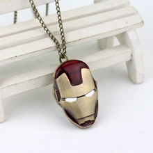 Железный человек карманные часы Приключения фильмы кварцевый медальон в форме часов Fob супергерой Бронзовый карманные часы кулон вентиляторы подарки