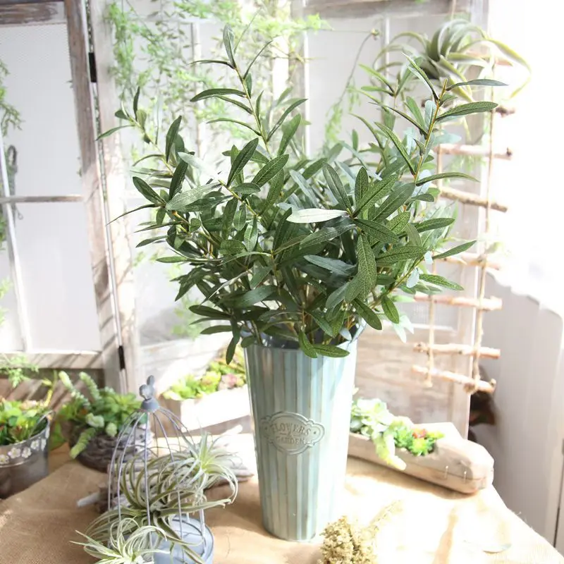 

Green Artificial Olive Branch Simulation Plant Olive Leaf Home Wedding Decoration Fake Decoration Flowers SF47189