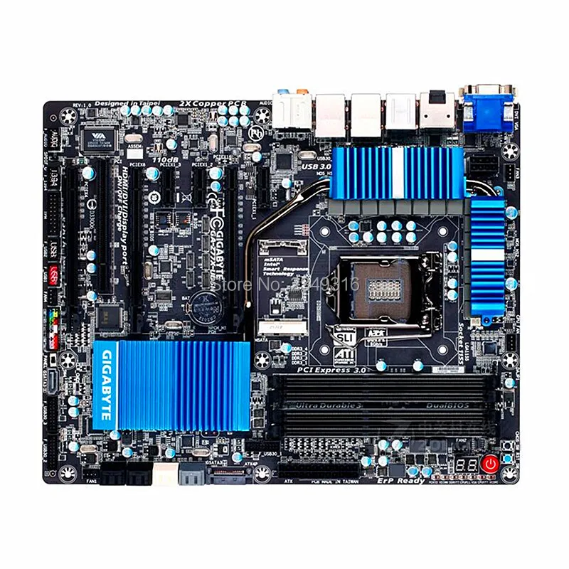 Для Gigabyte GA-Z77X-UD5H рабочего Материнская плата Z77X-UD5H Z77 LGA 1155 i3 i5 i7 DDR3 полностью Тесты