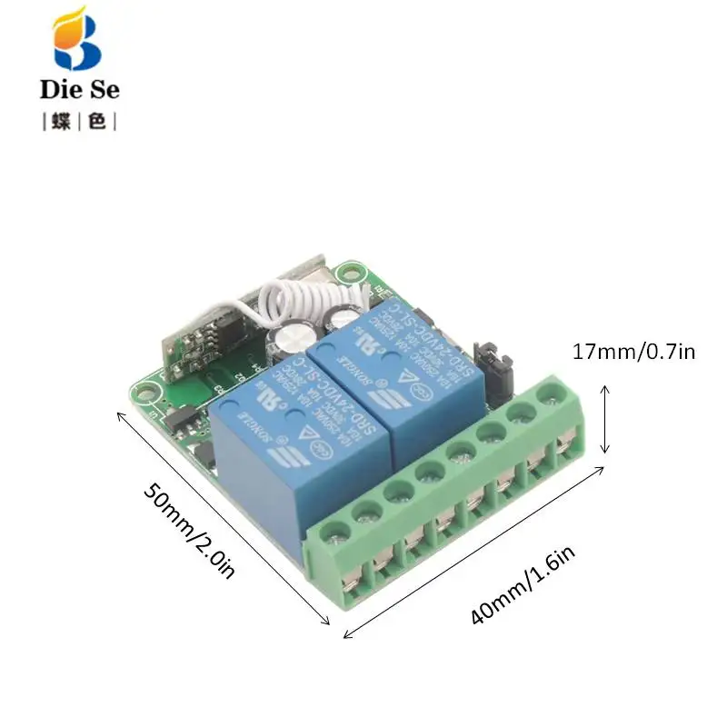 DC12V 10A 2CH Remote Control Switch Wireless Receiver Relay Module for rf 433MHz Remote Garage Lighting Electric Door switch DC12V 10A 2CH Remote Control Switch Wireless Receiver Relay Module for rf 433MHz Remote Garage Lighting Electric Door switch