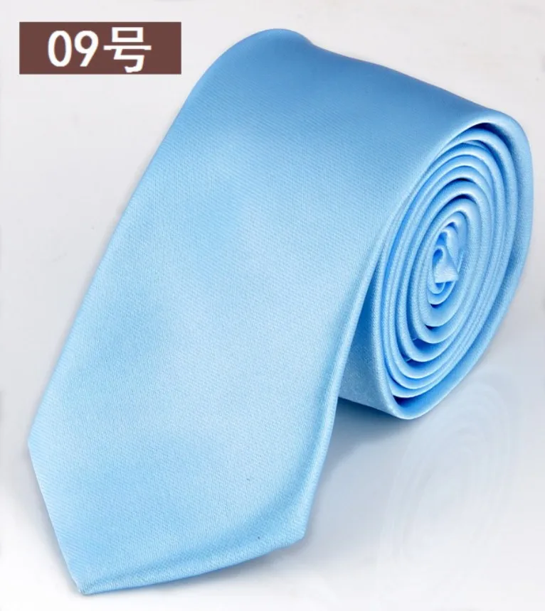 Тонкий черный галстук, повседневный узкий красный галстук со стрелками для мужчин, 5 см, узкие мужские аксессуары, простые вечерние галстуки, мода - Color: Sky Blue