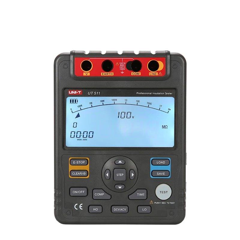 

UNI-T UT511 1000V 10Gohm Digital Insulation Resistance Testers UT511 Voltmeter Auto Range Megger