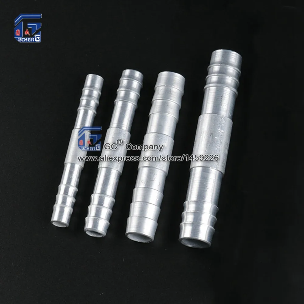 

#6 #8 #10 #12 Straight Splice Push in Fitting Aluminium Mender A/C Refrigerant Hose Barb Fitting 3/8 1/2 5/8 3/4