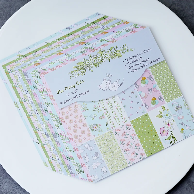 

Single-side Printed Mixed pattern creative papercraft art paper handmade scrapbooking kit set book