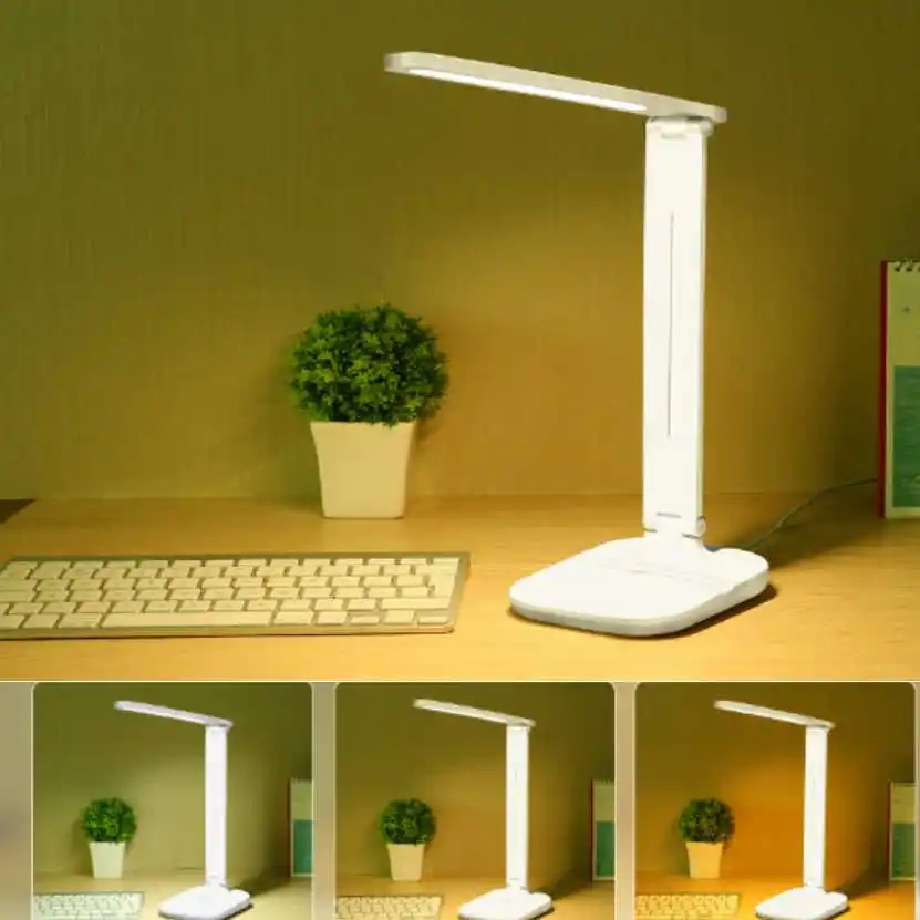 

Protect Eyes USB Rechargeable Table Lamp 7W 24 LEDs Stepless Dimmable Bendable LED Desk Lamp for Working Reading Light