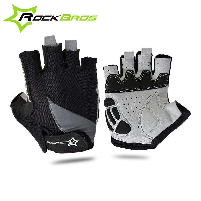 Rockbros мужские и женские перчатки для велоспорта с половинными пальцами дышащие велосипедные перчатки с гелевыми вставками противоударные спортивные велосипедные перчатки Guantes Ciclismo
