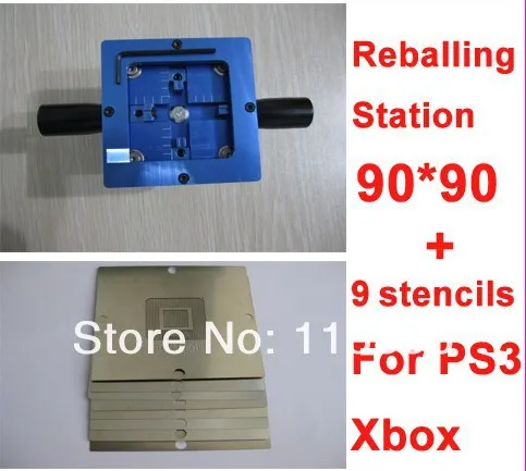 

Free shipping xbox360 ps3 IC reballing tool kit 90mm reball station with 9pcs BGA stencils